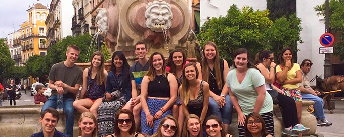 Study Abroad group in Avila Spain
